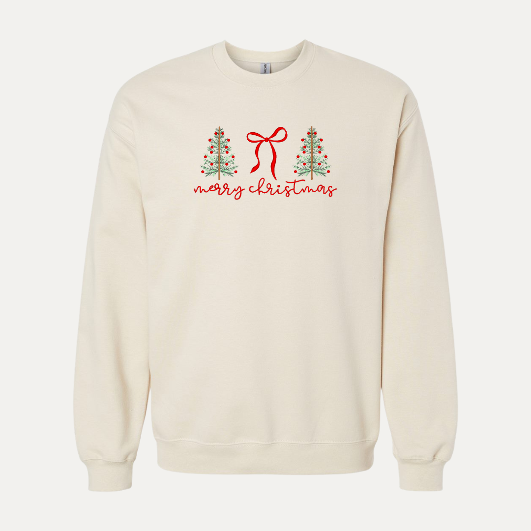 merry christmas trees & bow