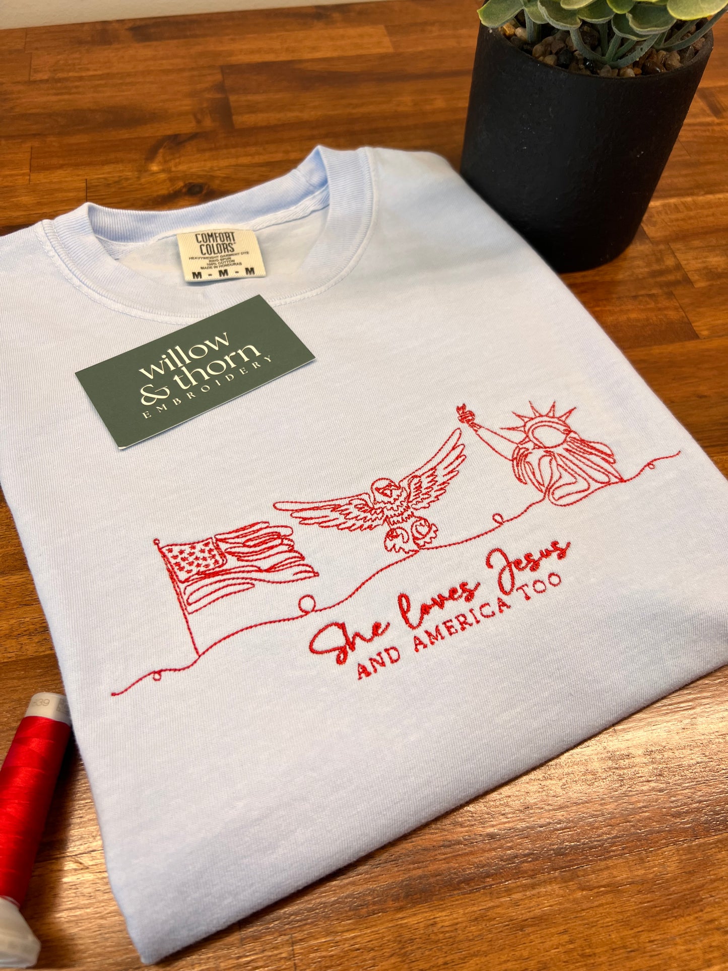 Loves Jesus & America Too Line Art