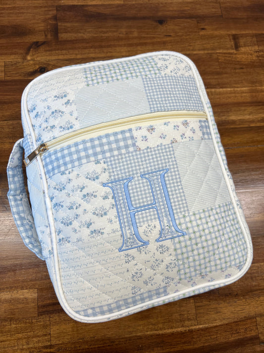 Monogrammed Zippered Bible Cover with Handle