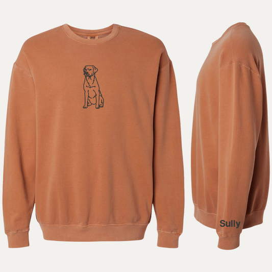 Labrador Line Art - Custom Sleeve Name