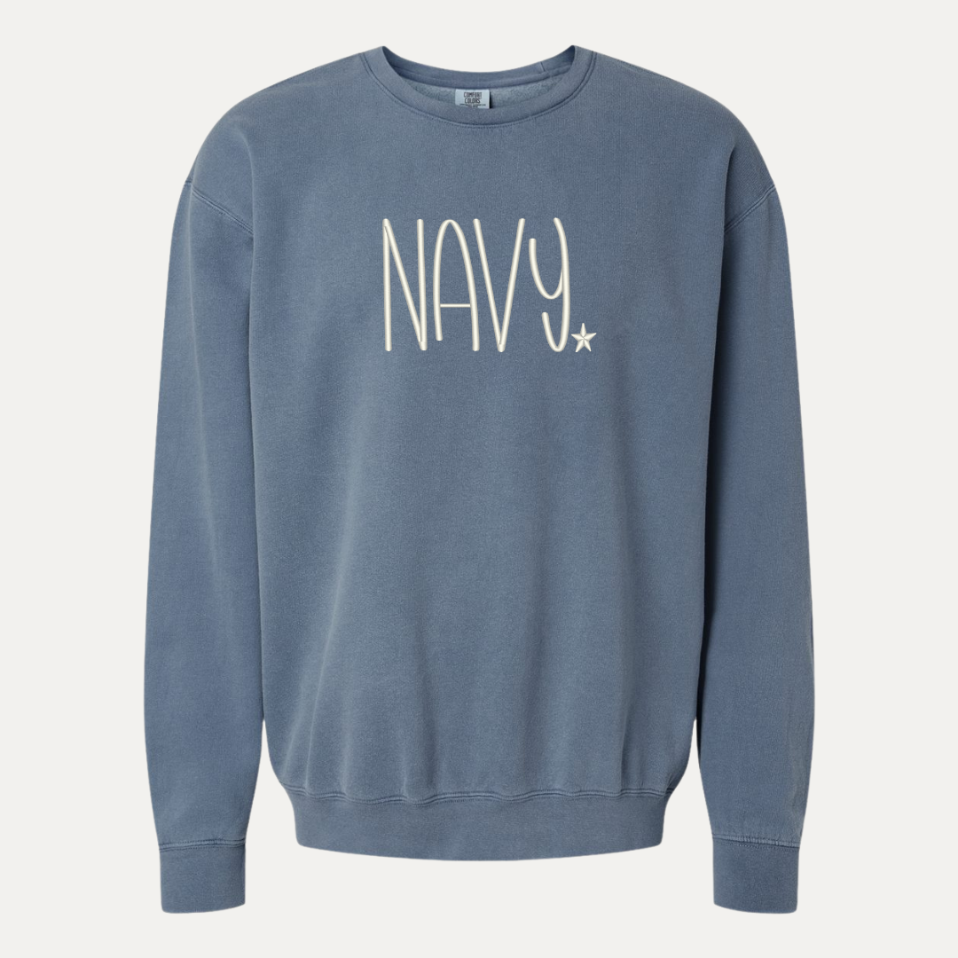 Navy Handwritten