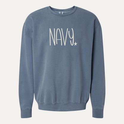 Navy Handwritten