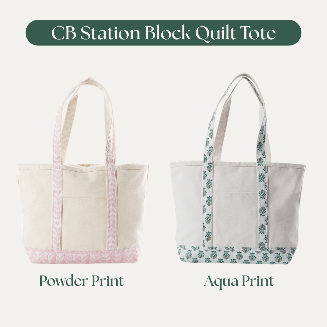 Monogramed Block Print Canvas Tote (18 oz Canvas)
