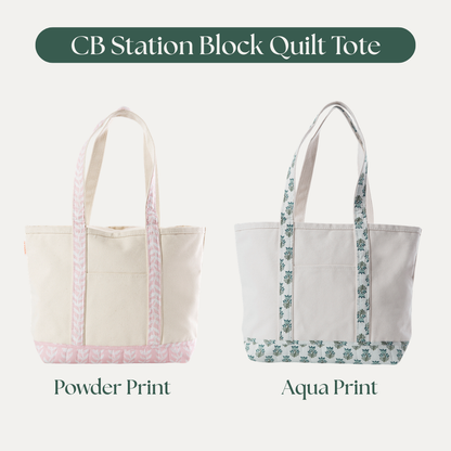 Monogramed Block Print Canvas Tote (18 oz Canvas)