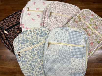 Monogrammed Zippered Bible Cover with Handle