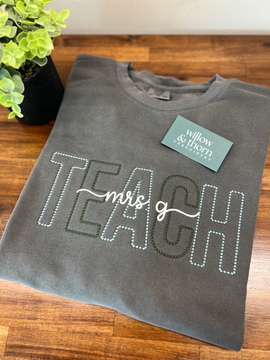 Custom Teach Outline + Name